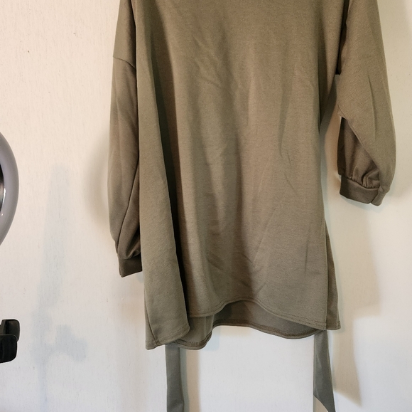 Green Baggy Mini Dress - Picture 4 of 5